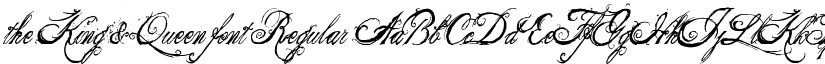 the King & Queen font Regular font