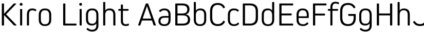 Kiro Light font