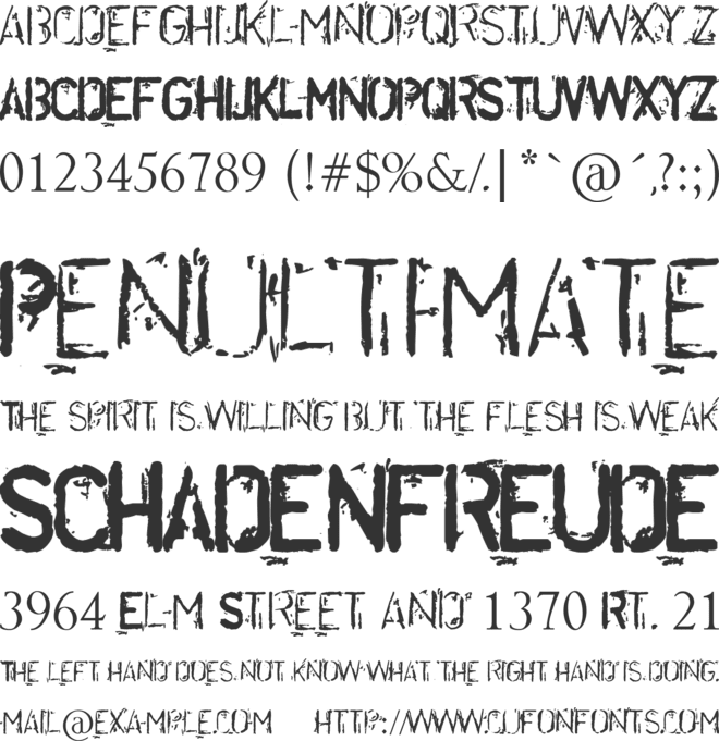 DisorderedBold font preview