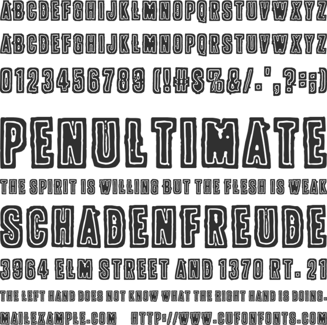 POLLUX9200 font preview