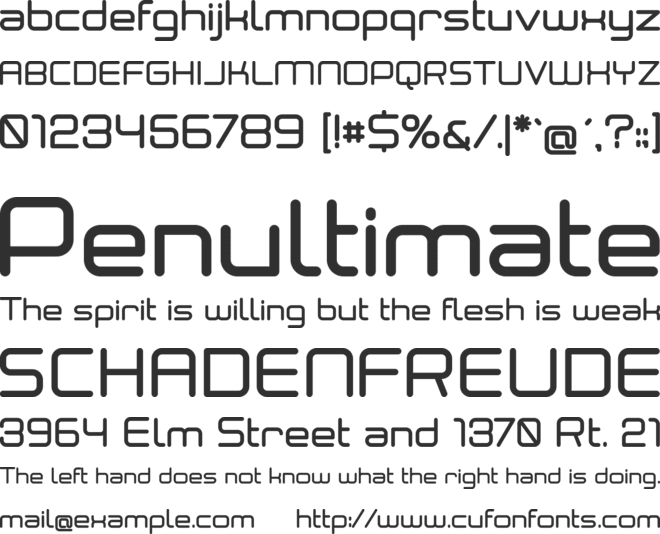 Neogrey font preview