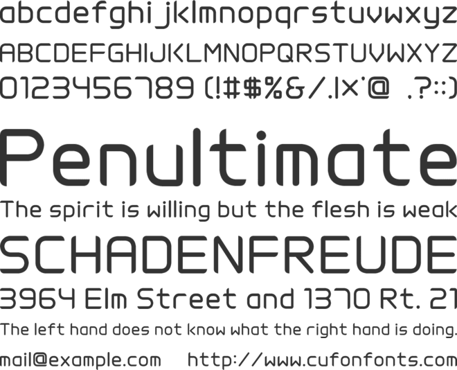 MW TALON font preview