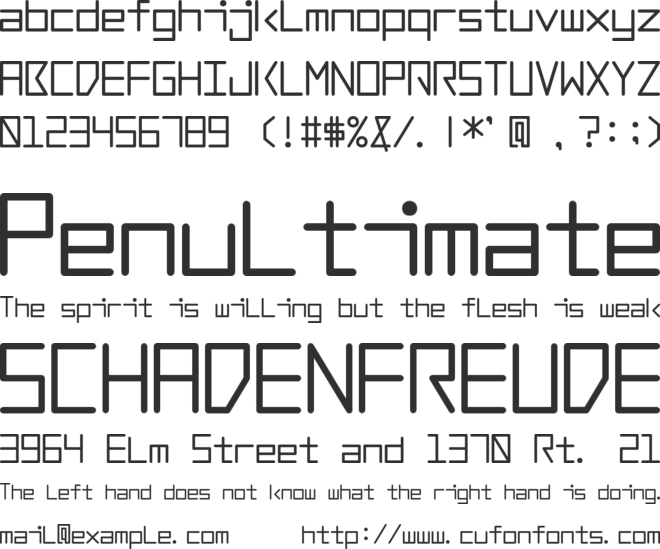 MW QUOIN font preview