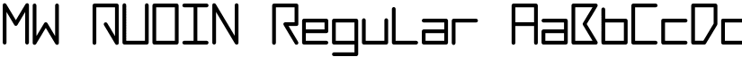 MW QUOIN Regular font