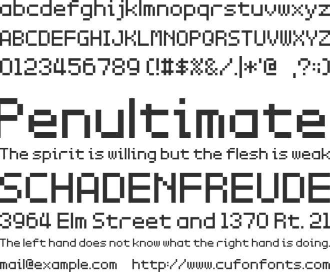 MW ISLET font preview