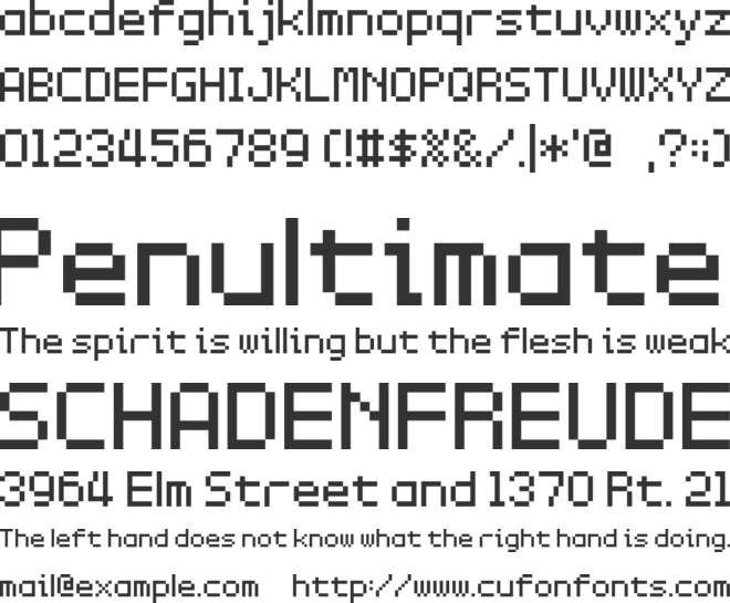 MW ISLET font preview