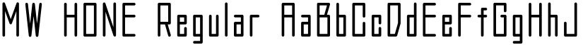 MW HONE Regular font
