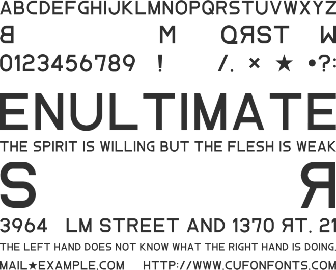 MW CODE font preview