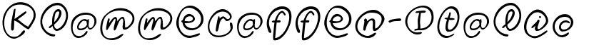 Klammeraffen-Italic font