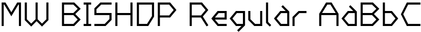 MW BISHOP Regular font