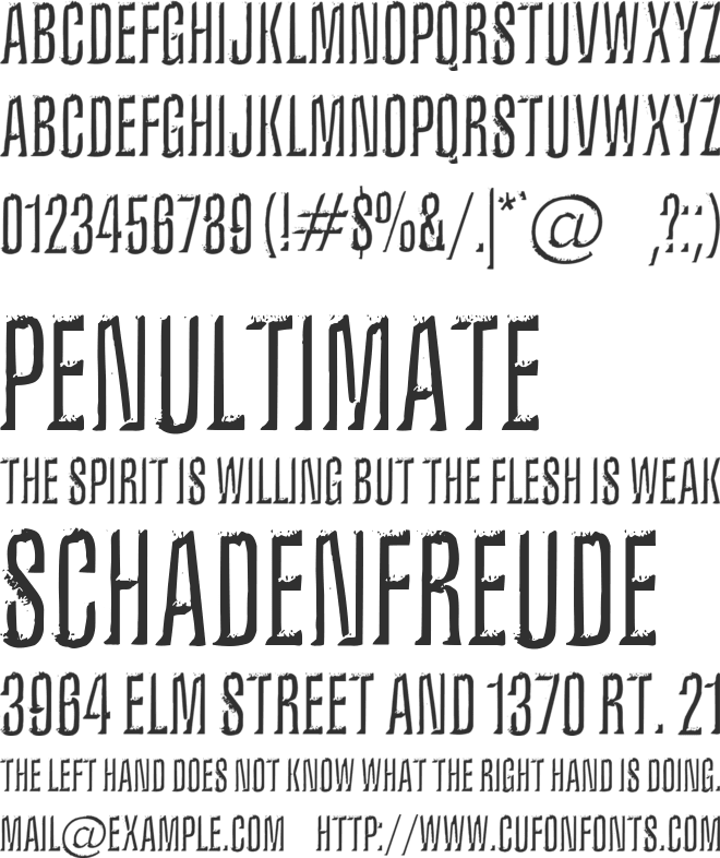 Iron Lung font preview