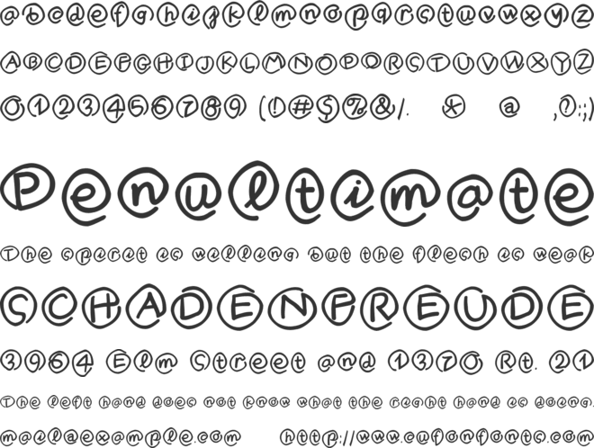 MKlammer Affen font preview