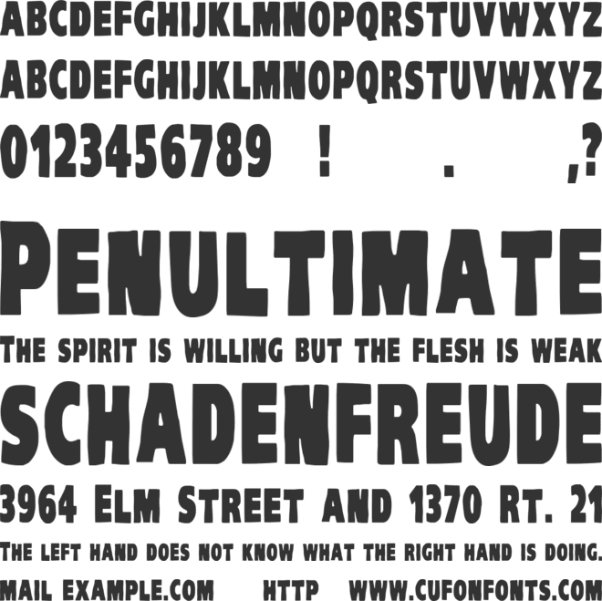 VTC-KomikaHeadLinerTwo font preview