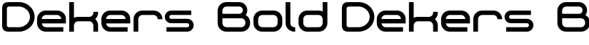 Dekers_Bold font download