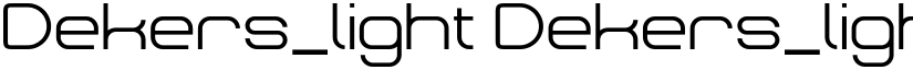 Dekers_light Dekers_light font