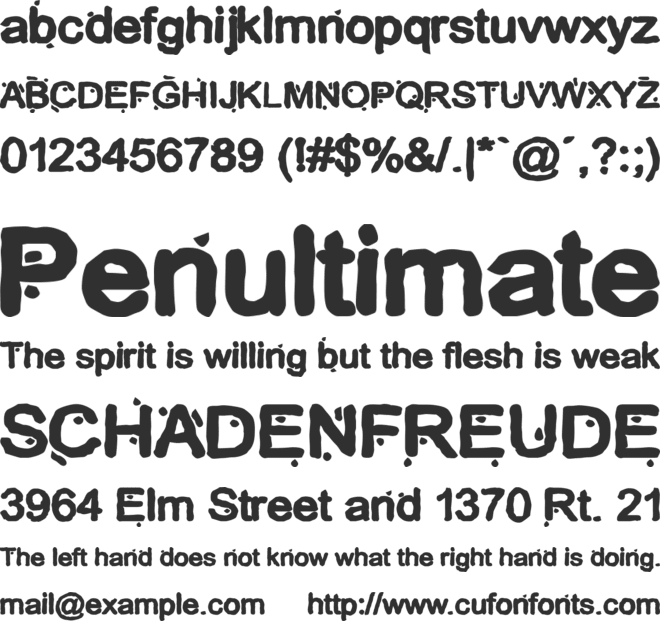 AB Cave font preview