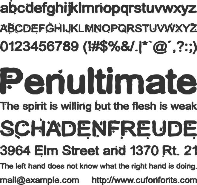 AB Cave font preview