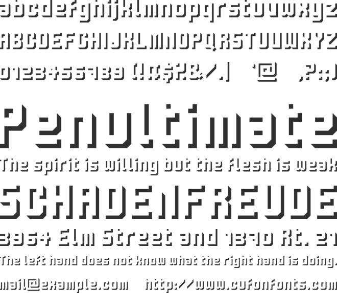Hard font preview