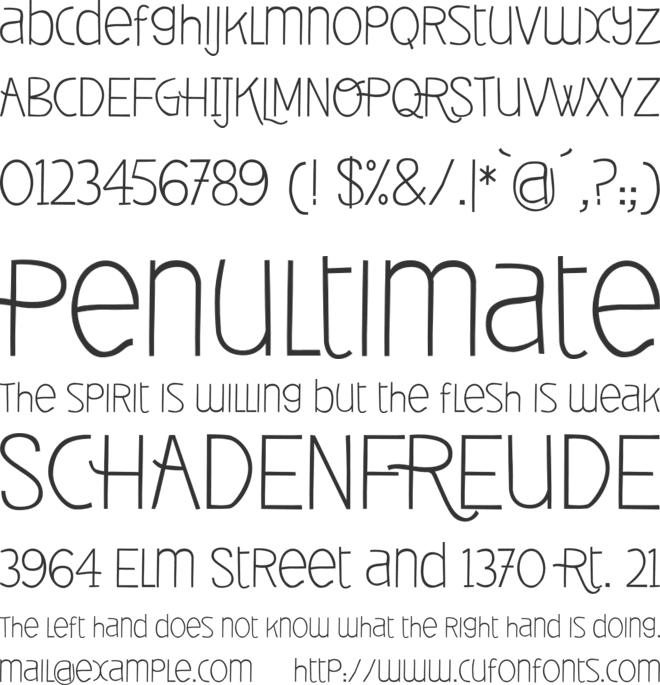 Deibi font preview