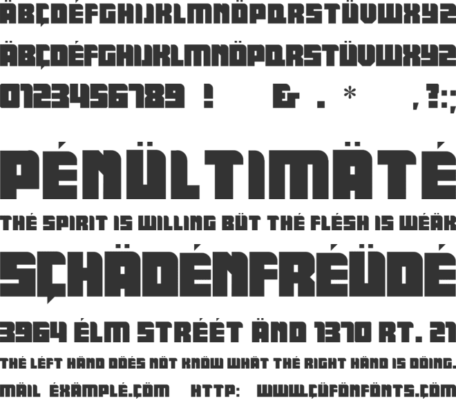 AB Mindblock font preview