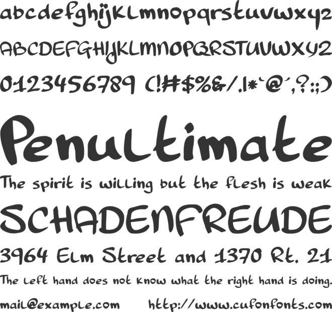 Pinda font preview