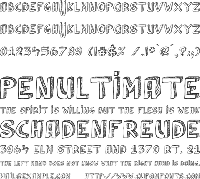 Cul De Sac font preview