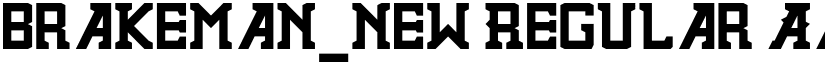 brakeman_new Regular font