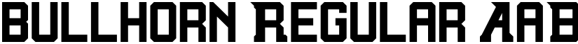 bullhorn Regular font