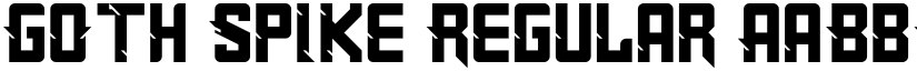Goth Spike Regular font