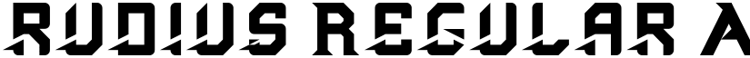 rudius Regular font