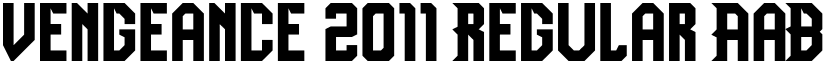 vengeance 2011 Regular font