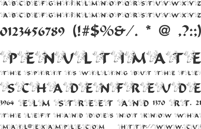 FD Deer Deer font preview