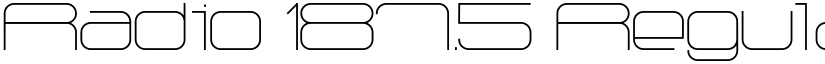 Radio 187.5 Regular font