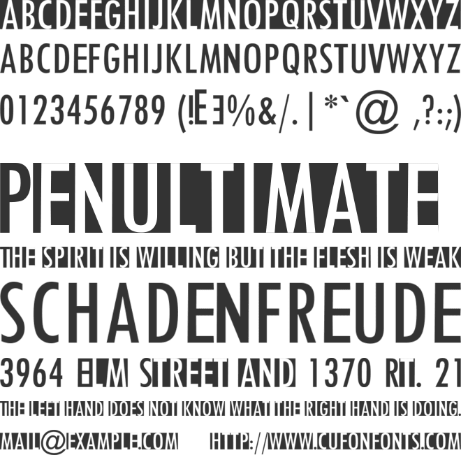 the EV$NT font preview