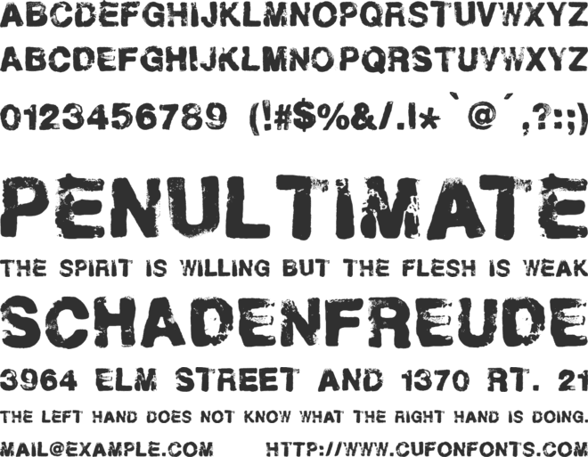 Helveticrap font preview