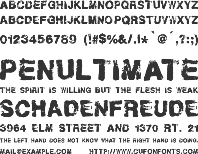 Helveticrap font preview