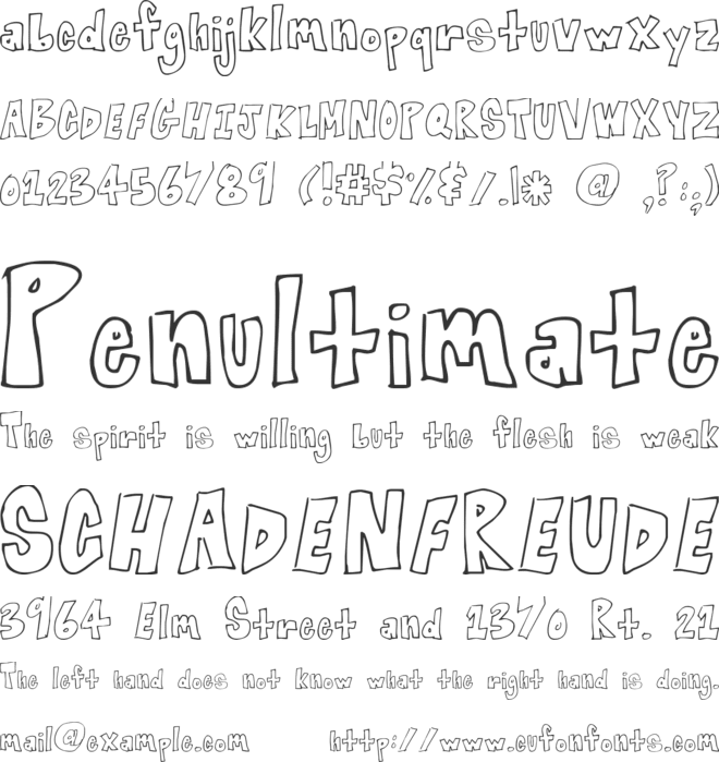 Blocked Off font preview