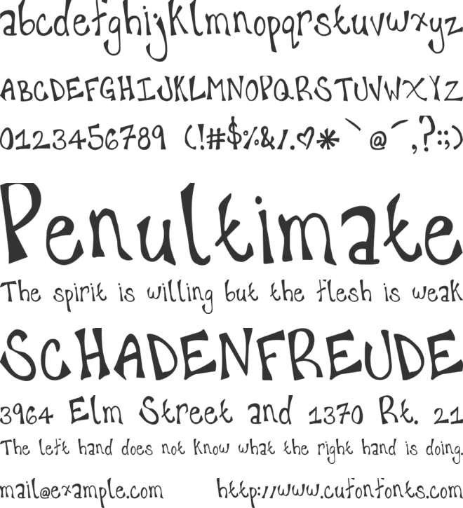 happyhanneke font preview