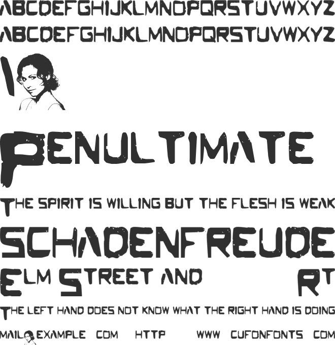 the DEEPER font preview