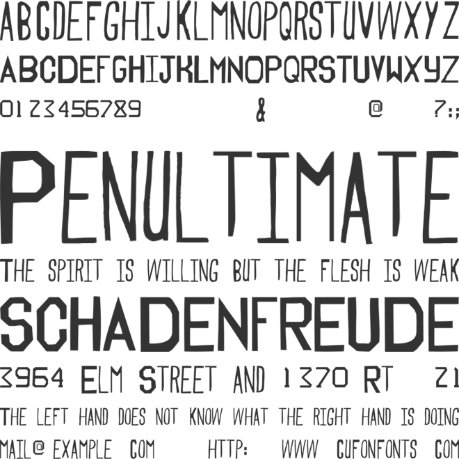 TRUEblood font preview