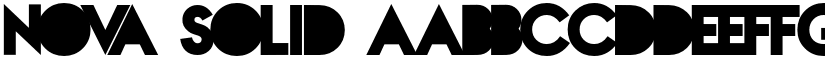 Nova SOLID font