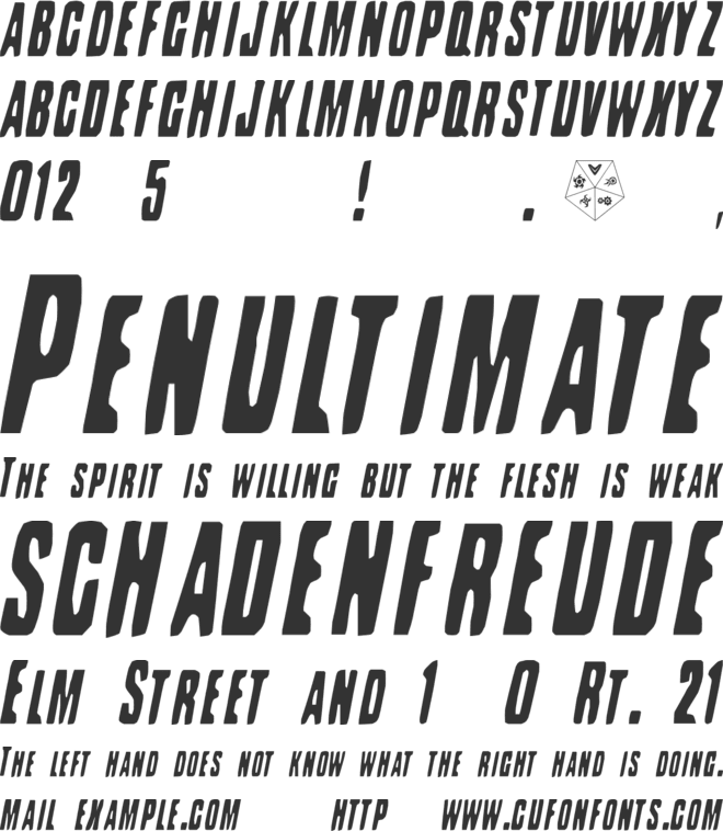 Battleforce 5 font preview