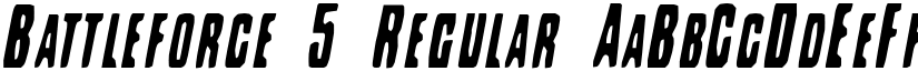 Battleforce 5 Regular font