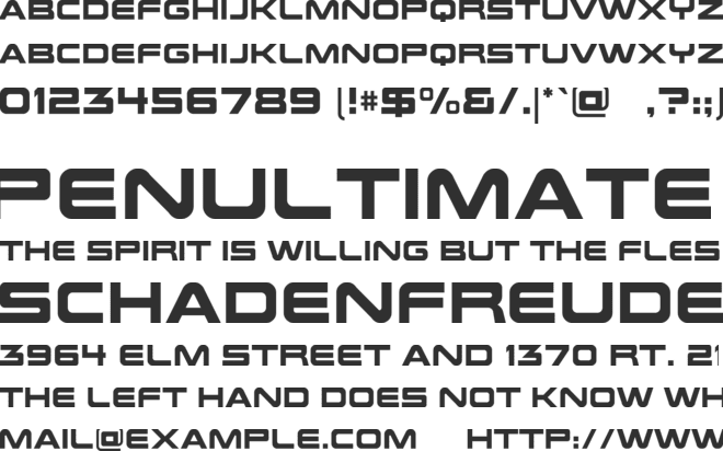 Future Earth font preview