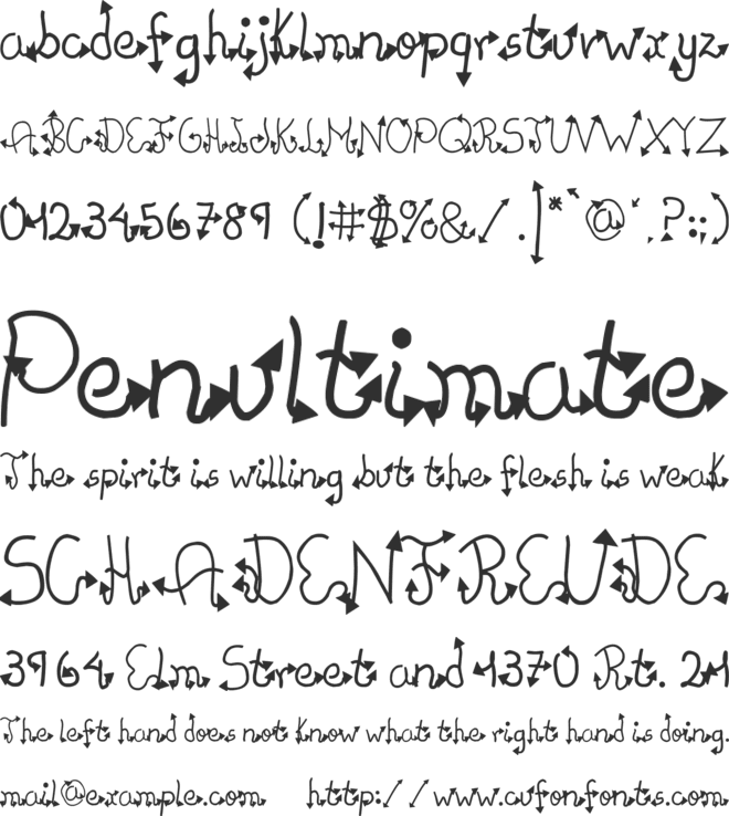 Cachuelin Letter font preview