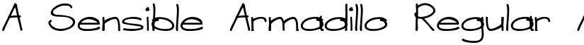 A Sensible Armadillo Regular font