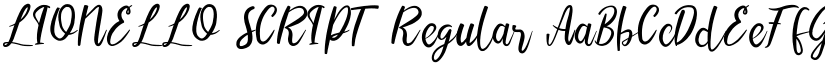 LIONELLO SCRIPT Regular font