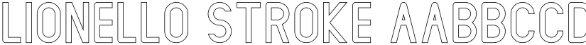 LIONELLO Stroke font