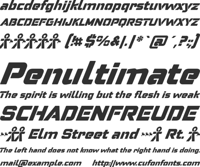 Pervitina Dex font preview
