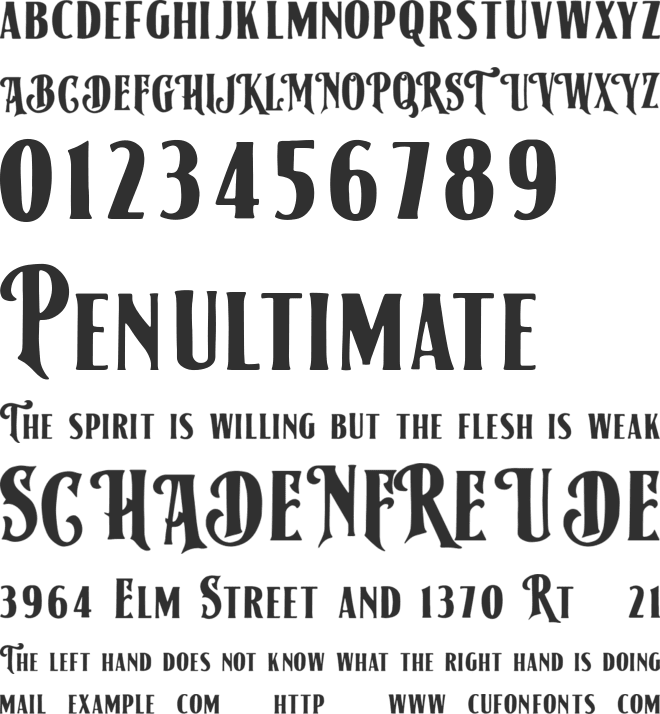 American Label font preview